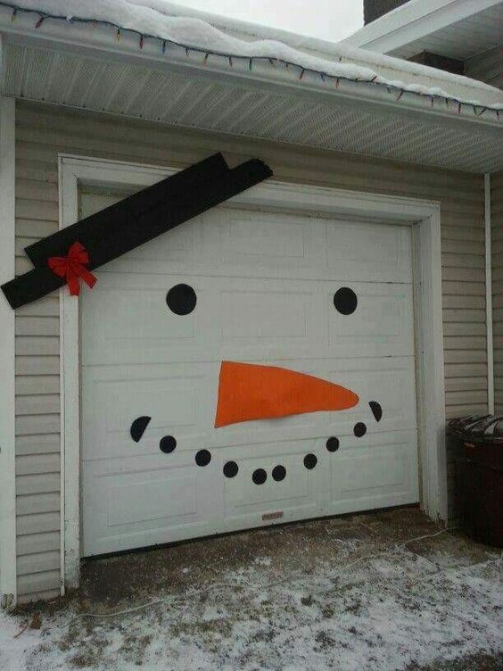 Snowman Garage Door.