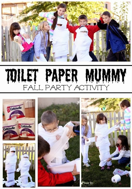 Toilet Paper Mummy Game For Kids Party.
