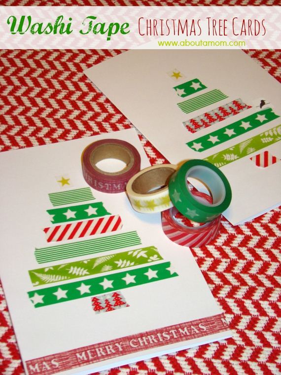 Washi Tape DIY Christmas Card.