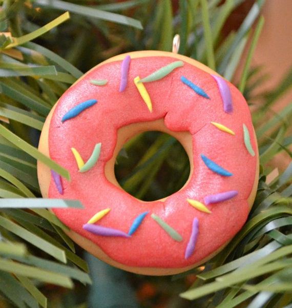 Whimsical donut ornament.