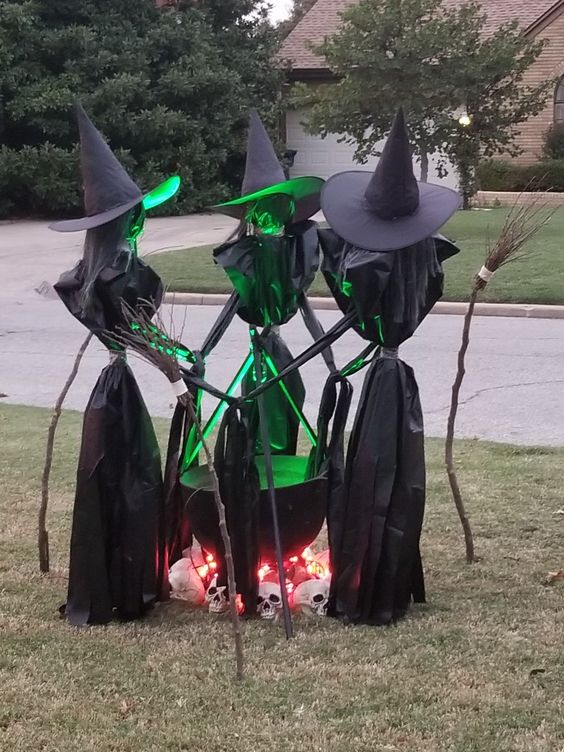 Witches are a classic image of Halloween and you can make your own spooky DIY Halloween decorations.