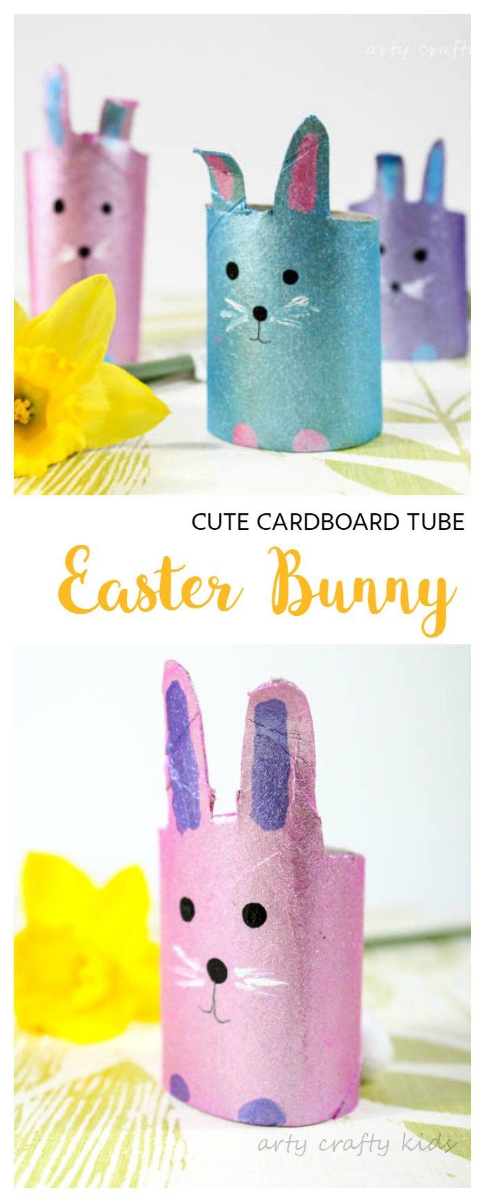 Adorable Easter Bunny Craft is perfect for little hands!