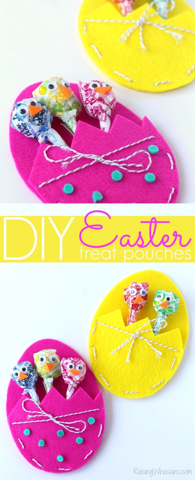 Adorable and easy Easter treat pouch.