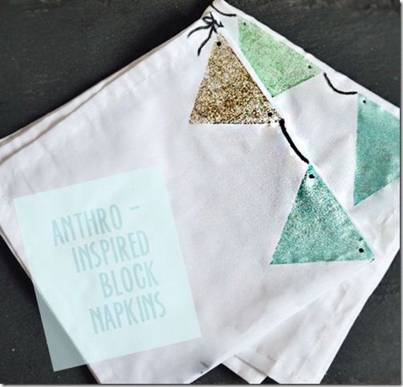 Anthropologie-Inspired Pennant Napkins