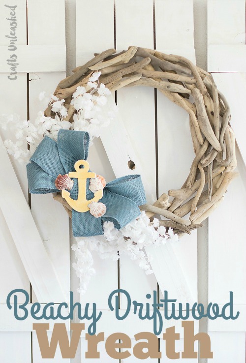 Beachy DIY Driftwood Wreath