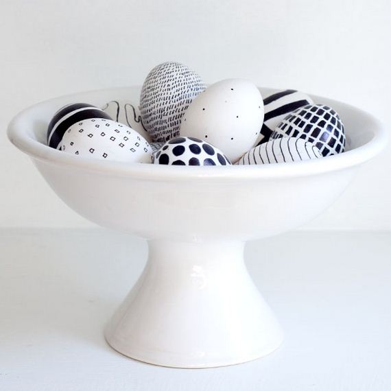 Black and White Easter Eggs from Obviously Sweet.