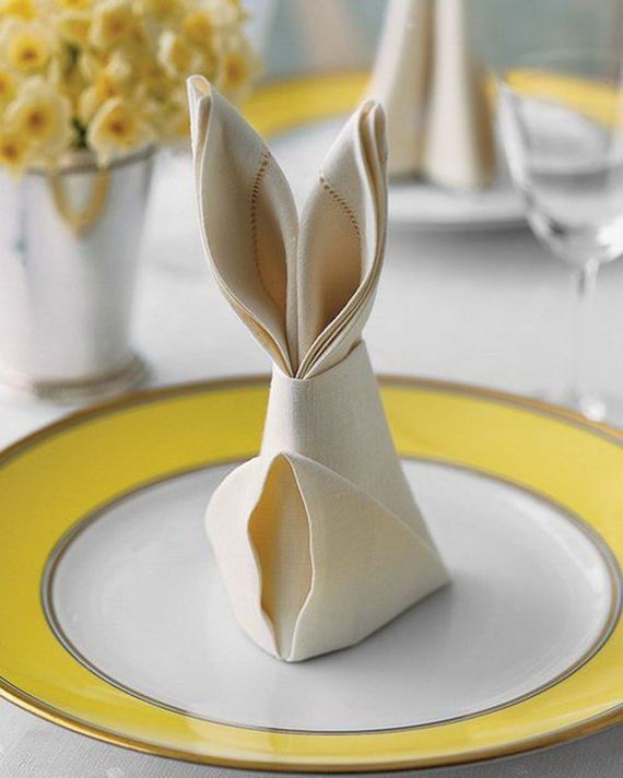 Bunny Fold for Napkins.