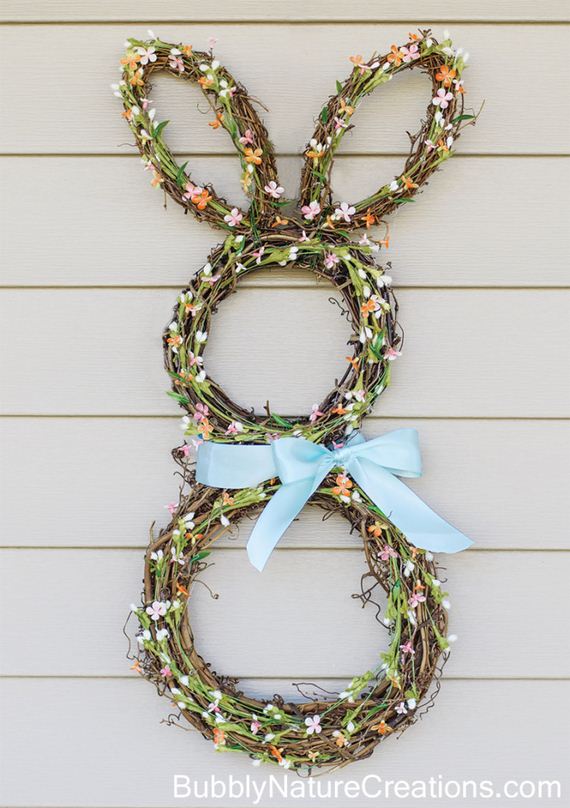 Bunny Grapevine Wreath from Bubbly Nature Creations.