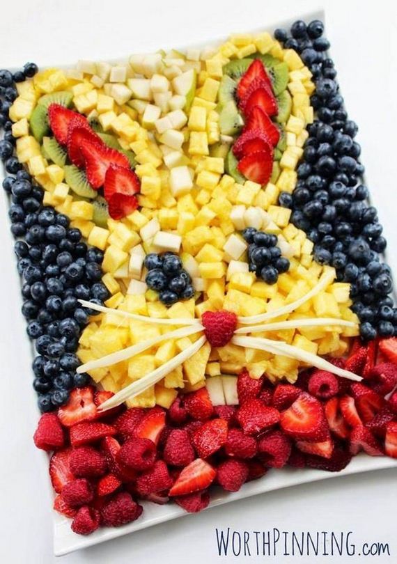 Bunny Head Fruit Platter.