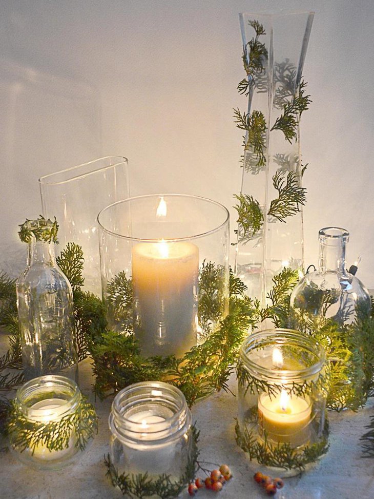 Festive DIY Mason Jar Christmas Centerpieces