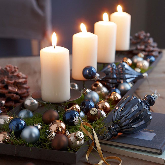 Candles can make for a perfect centerpiece for your New Year’s Eve.