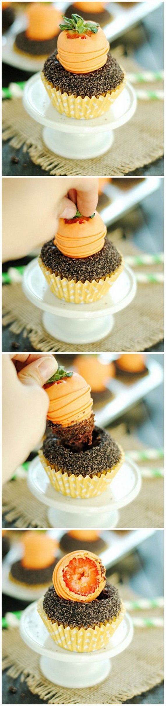 Carrots and Dirt Cupcakes.