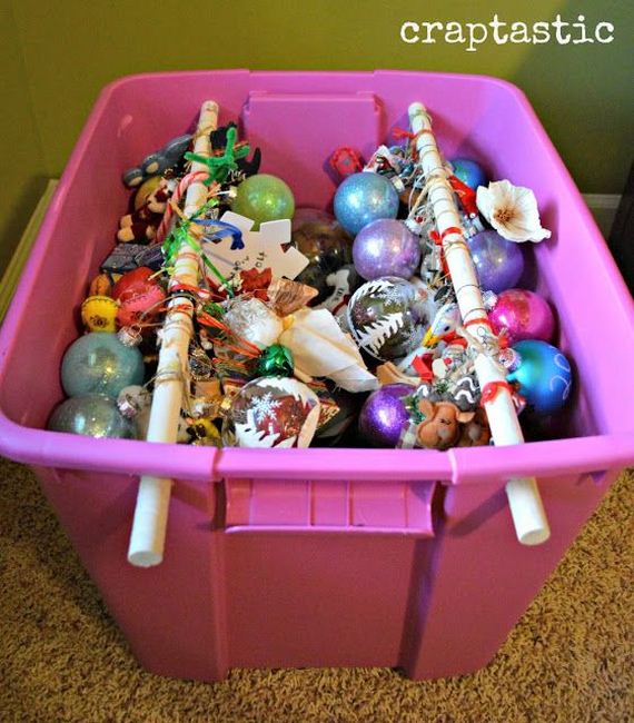 Cheap and Easy Christmas Ornament Storage