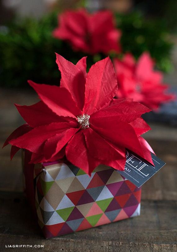 Cocktail Napkin Poinsettia