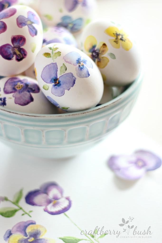 Custom watercolour Easter Eggs via Craftberry Bush