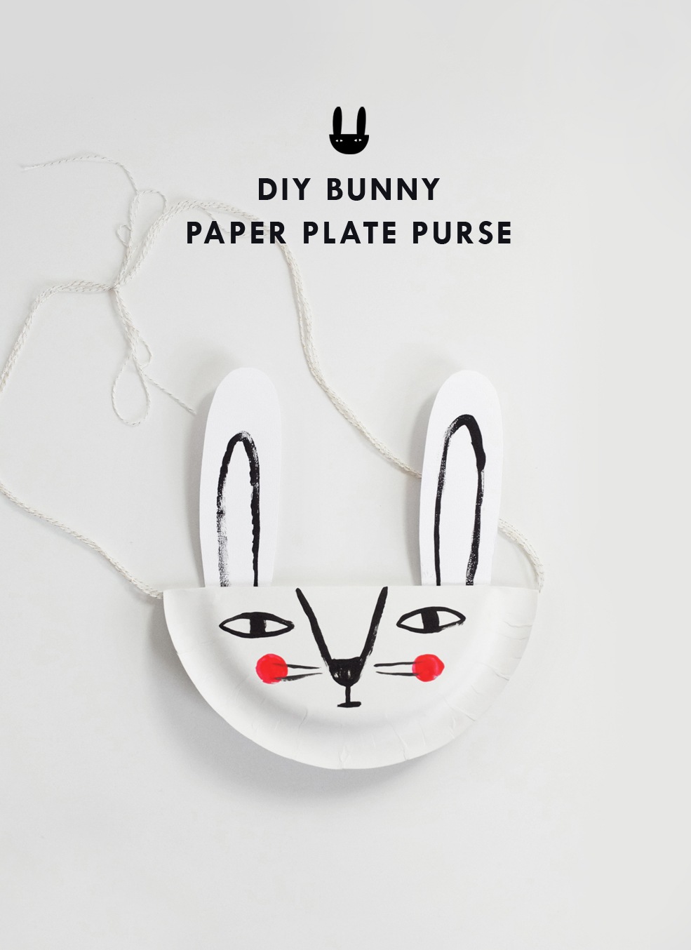 DIY Bunny Paper Plate Purse.