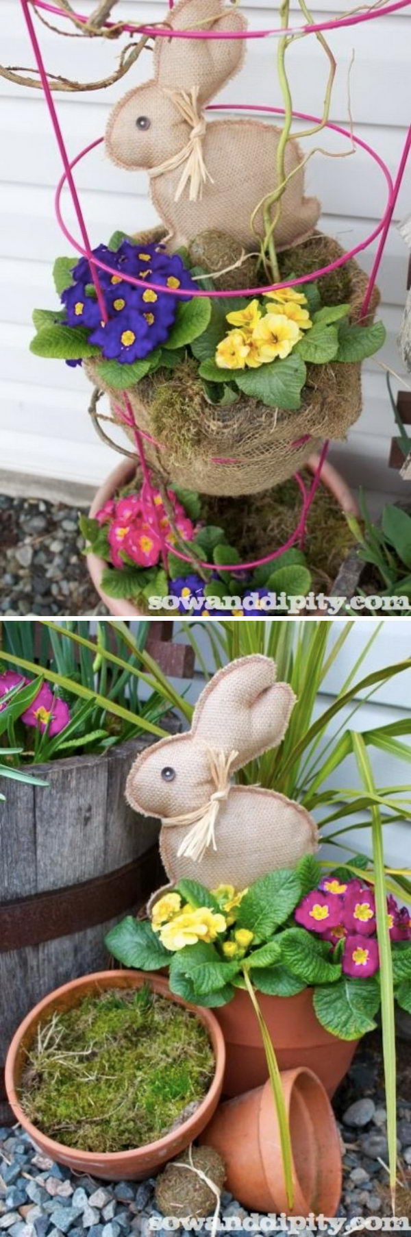 DIY Burlap Bunny.