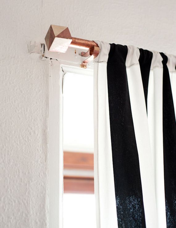 DIY Copper Curtain Rod