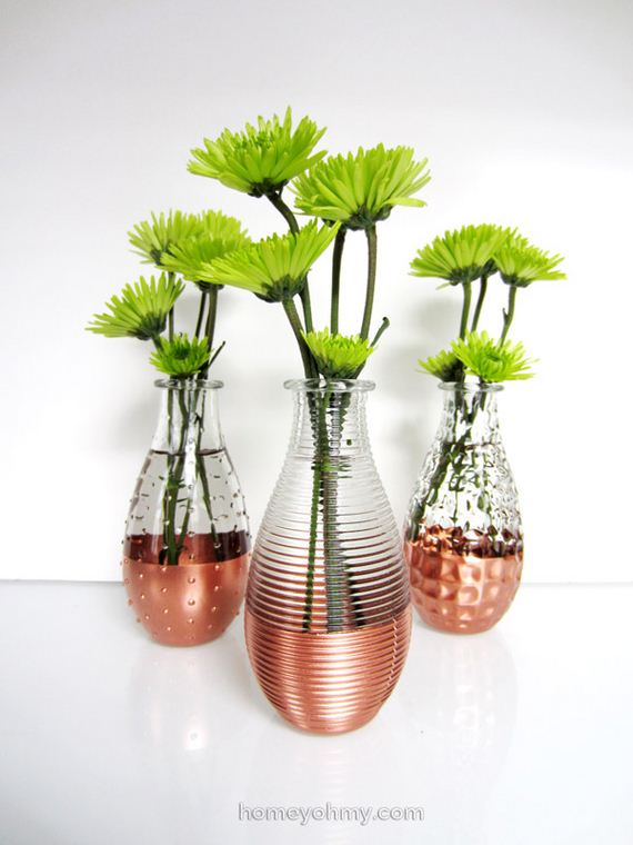 DIY Copper Dipped Vases
