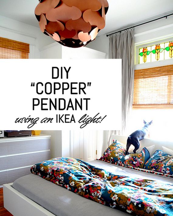 DIY Copper Pendant Ikea Light Hack