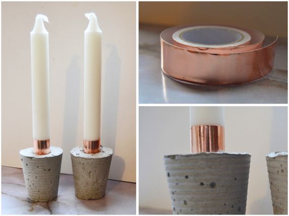DIY Copper Tape Candles