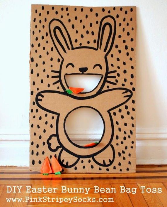 DIY Easter Bunny Bean Bag Toss.