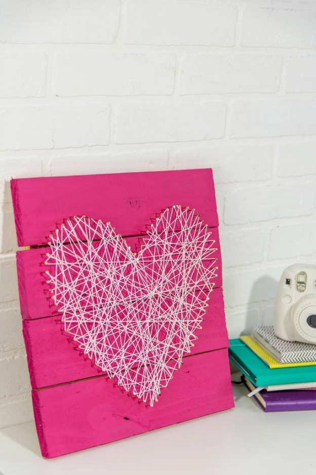 DIY Pallet Nail Art from A Little Craft in Your Day. Valentine's Day Decoration Ideas