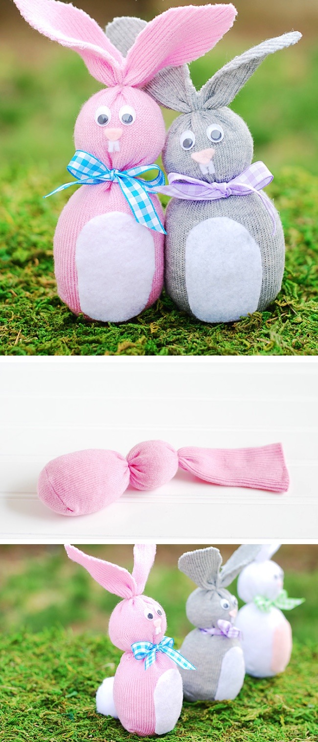 DIY Sock Bunny Tutorial.