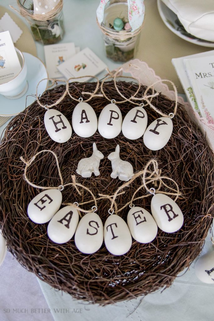 DIY Vintage Happy Easter Eggs via So Much Better with Age