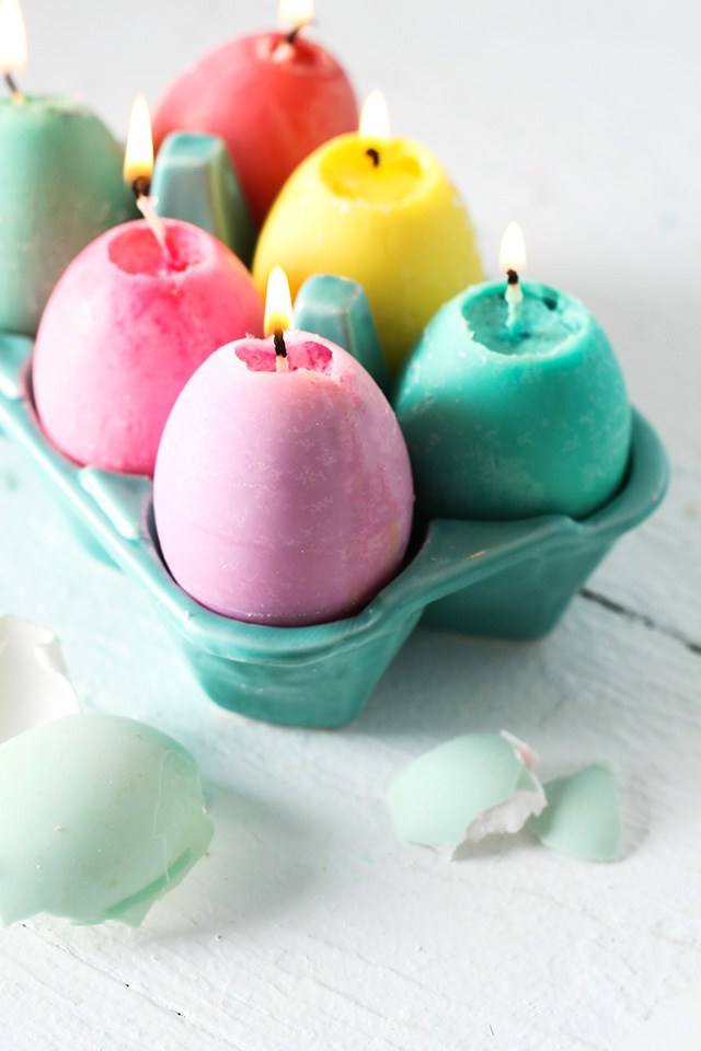 DIY egg candles are perfect for Easter and spring!