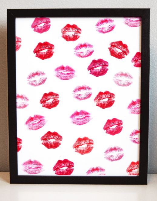 DIY kiss art tutorial from Stephanie White