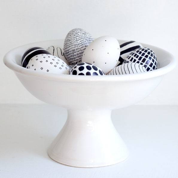 Decorated your eggs with a different black and white pattern.