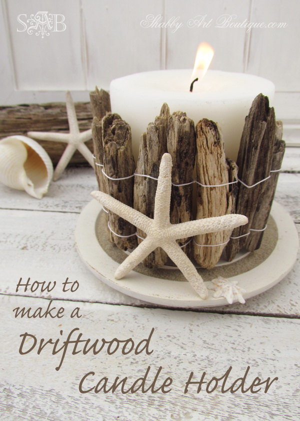 Driftwood Coastal Candle Holder.