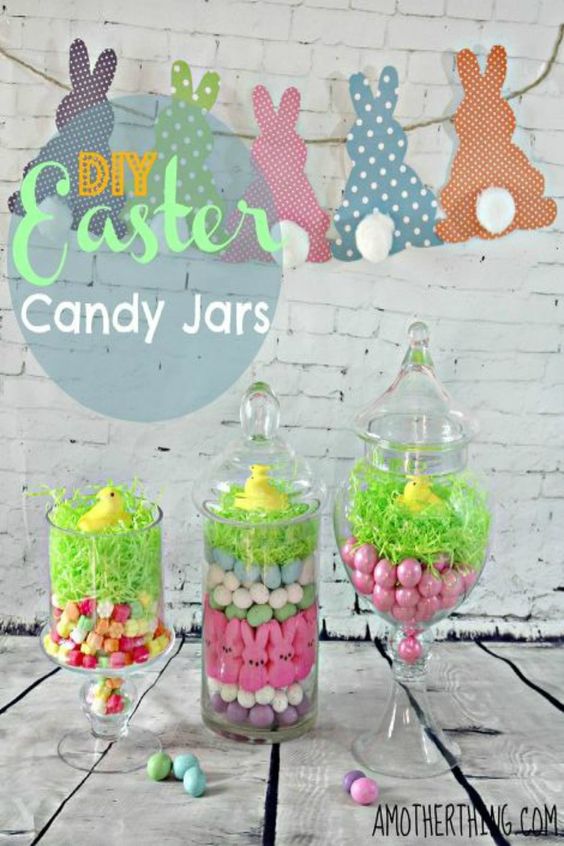 Easter Candy Jars.