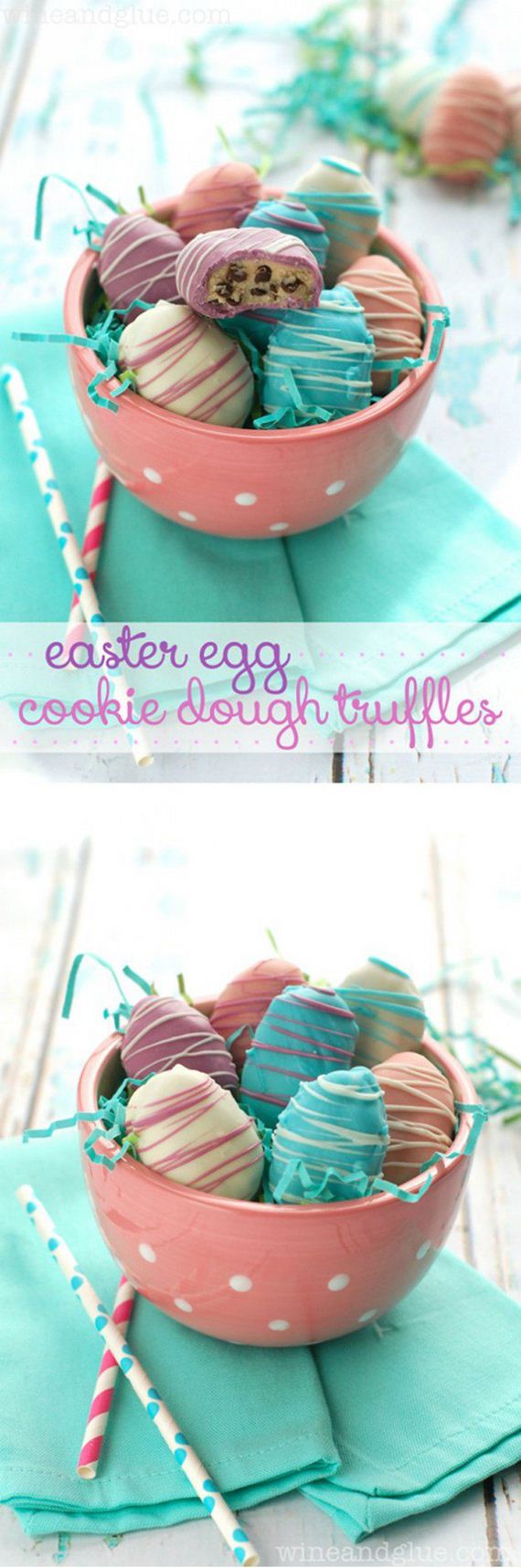 Easter Egg Cookie Dough Truffles.