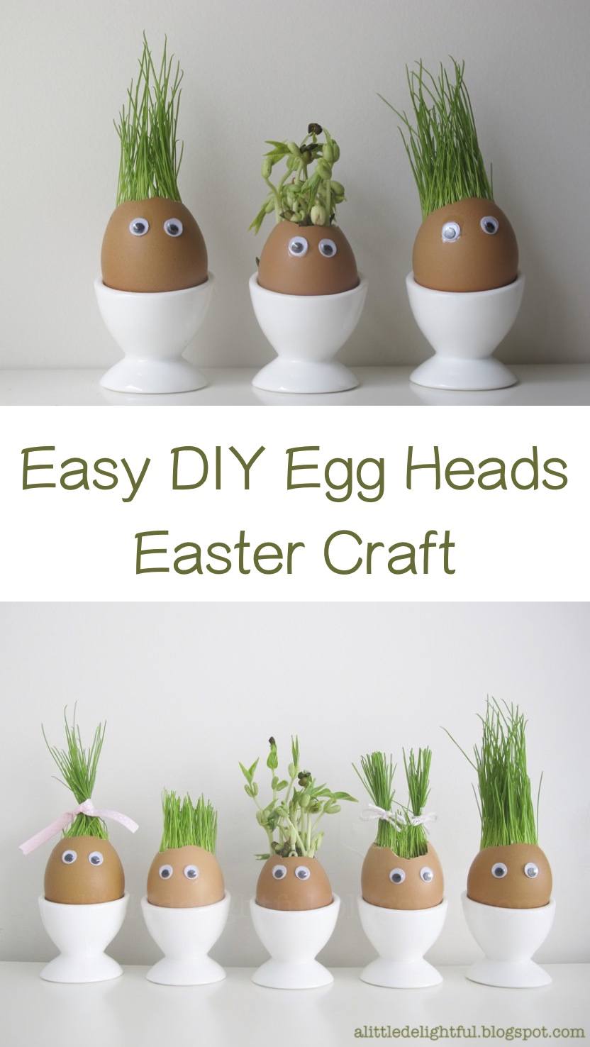 Egg-Heads using eggshells and seed!