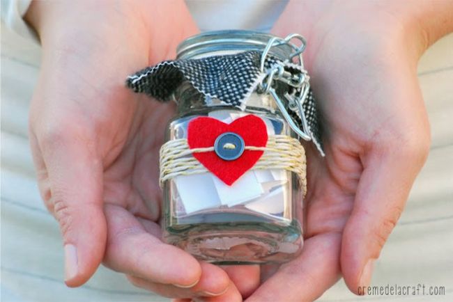 20+ DIY Valentine's Day Gift Ideas to Impress Your Loved One 10 Gift Ideas With Jars.