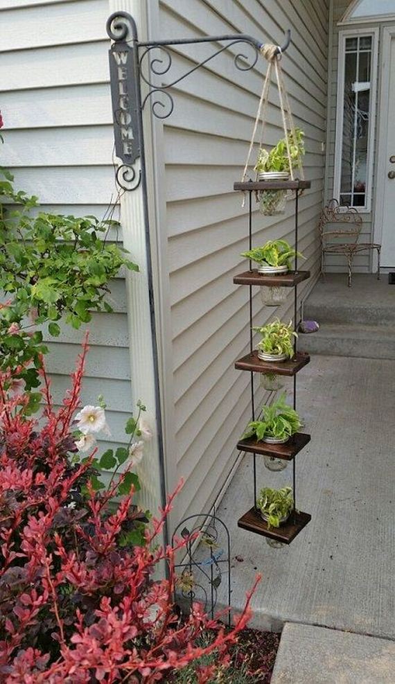 Hanging Planter With Mason Jars