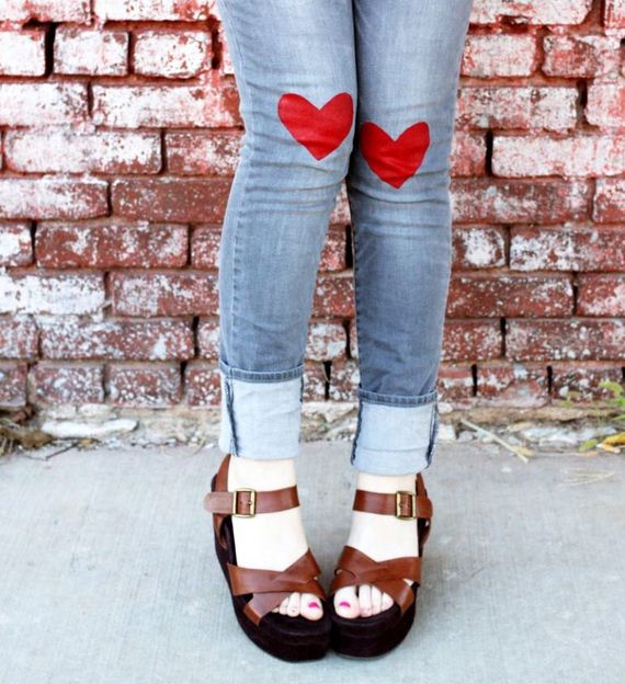 Heart Jeans. DIY Valentine's Day Gifts