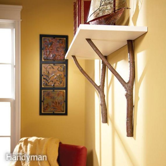 Make a Cottage Shelf with Branches