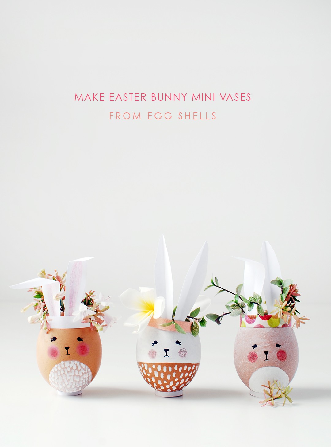 Mini Easter Bunny vases for your Easter table​.