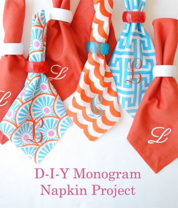 Monogram Napkin Project