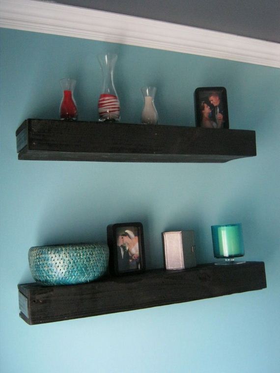 Pallet Wood Floating Shelves