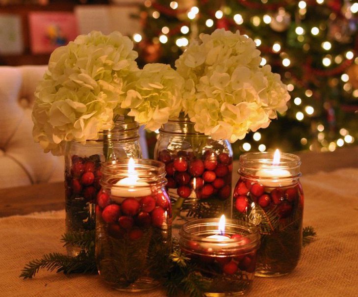Red and White Centerpiece Ensemble.