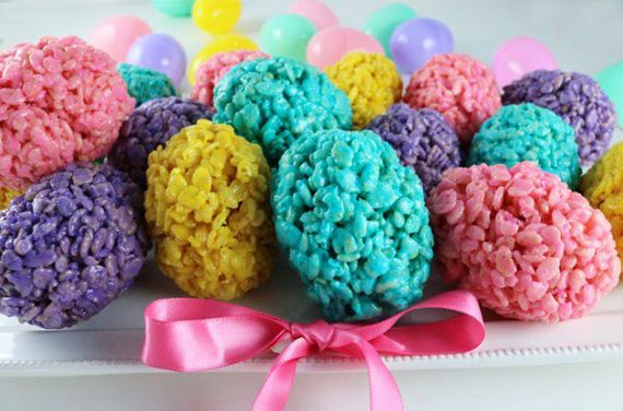 Rice Krispie Easter Eggs.