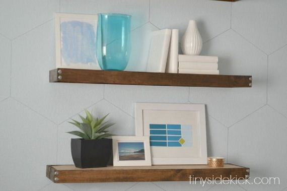 Rustic Modern Floating Shelves