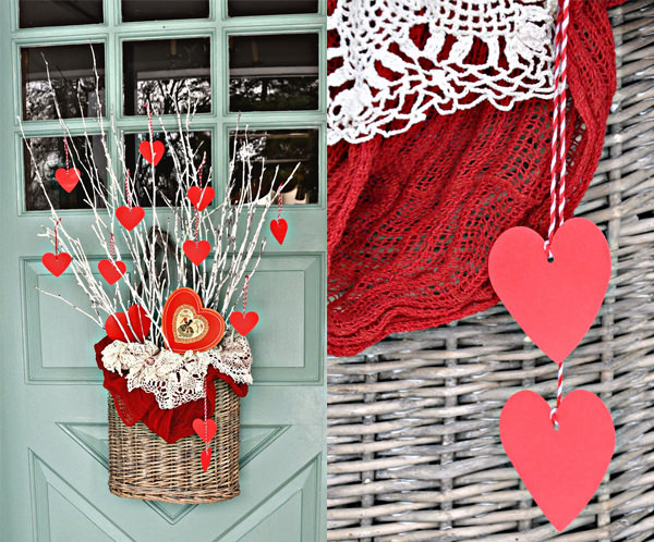 Simple DIY Valentines Day Door Decor by Serendipity Refined.