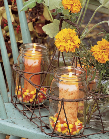 Simple Mason Jar plus candles.