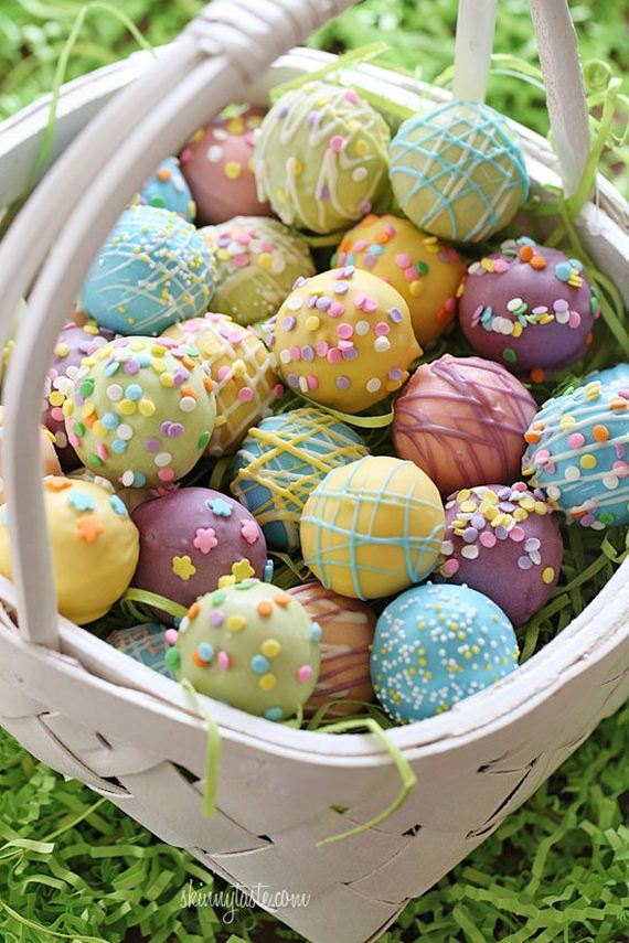 Skinny Easter Egg Cake Balls.