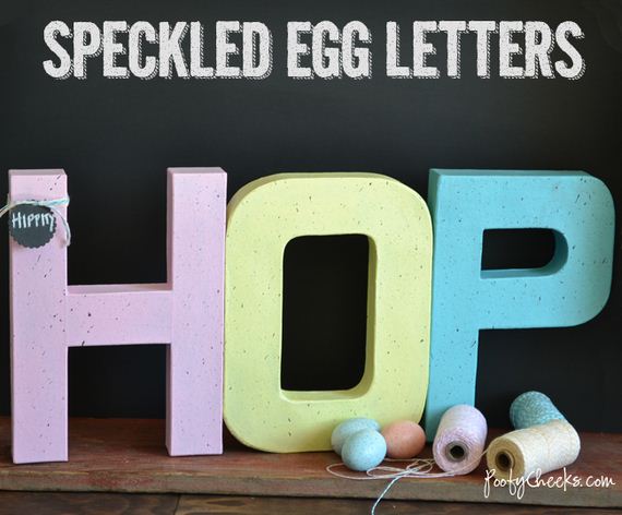 Speckled Easter Egg Letters from Poofy Cheeks.